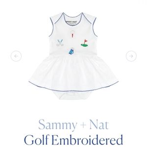Golf embroidered romper dress